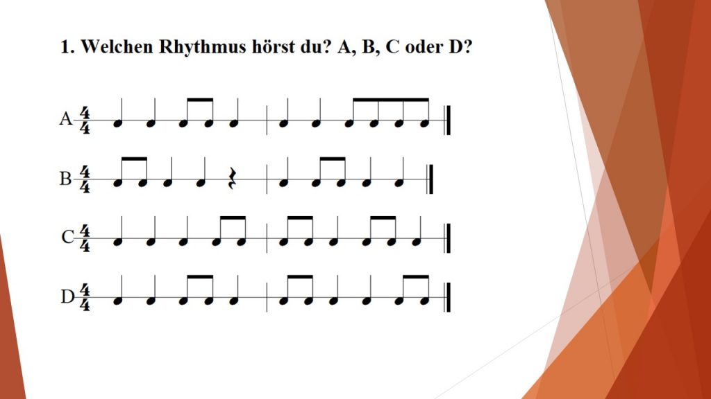 Rhythmus-Training im Gruppenunterricht